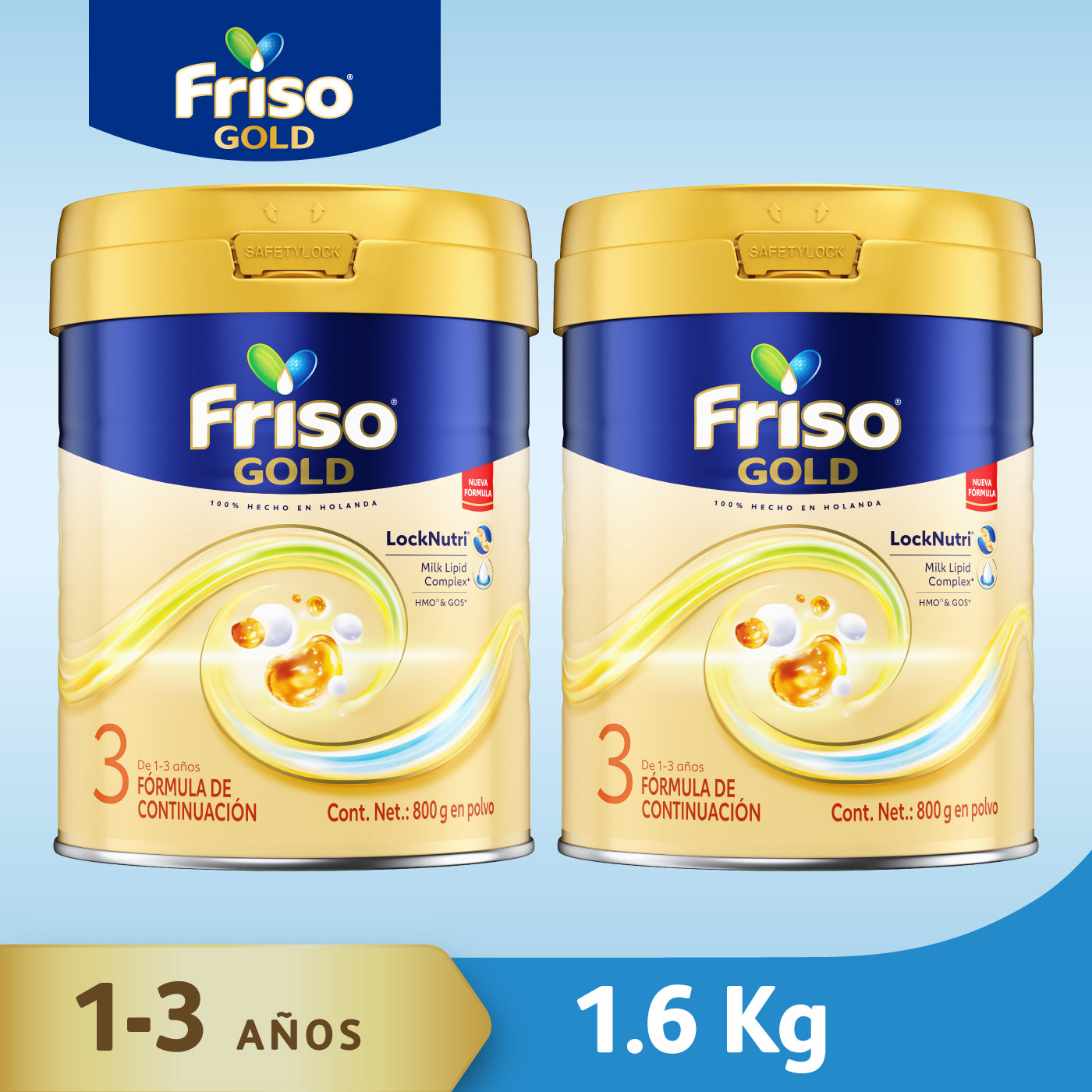 Friso Gold 3 (1-3 Años) Pack  C/ 1.6 Kg