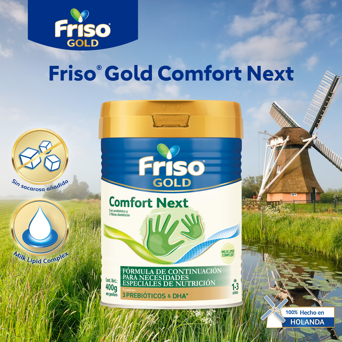Friso Gold Comfort Next (1 A 3 Años) Lata C/ 400 Gr