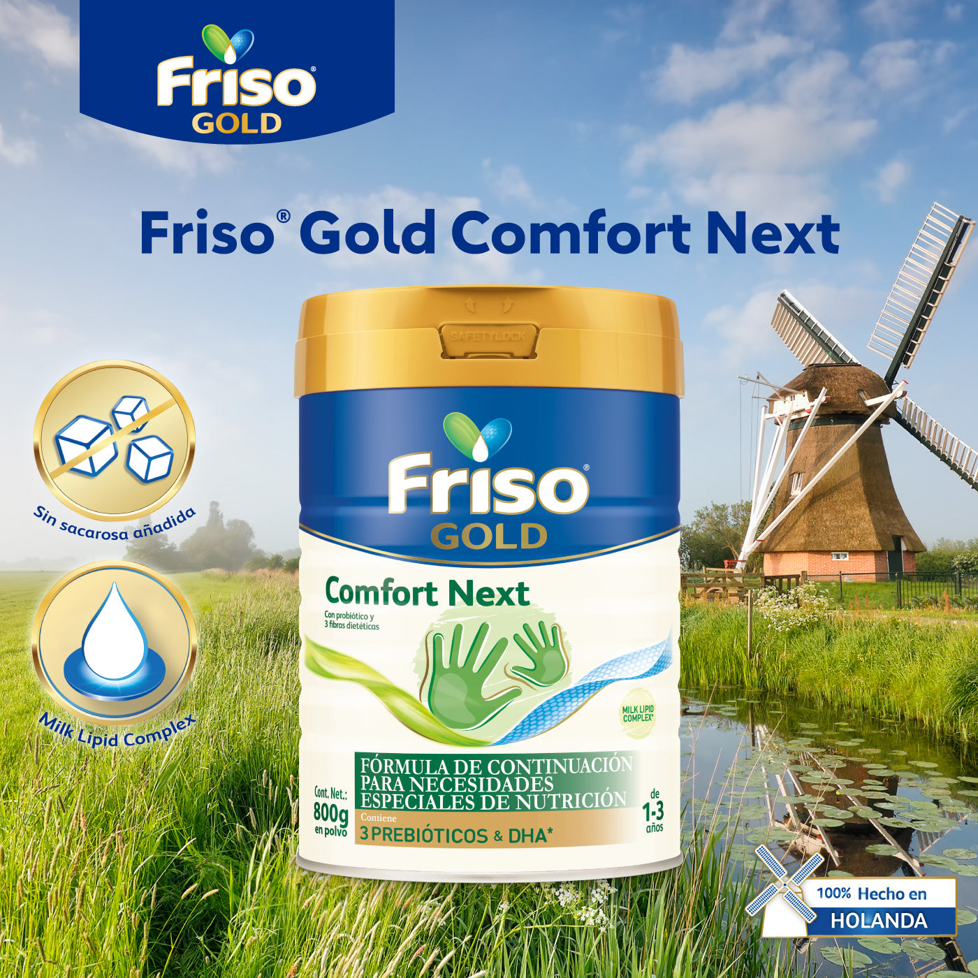 Friso Gold Comfort Next (1 A 3 Años) Lata C/ 800 Gr