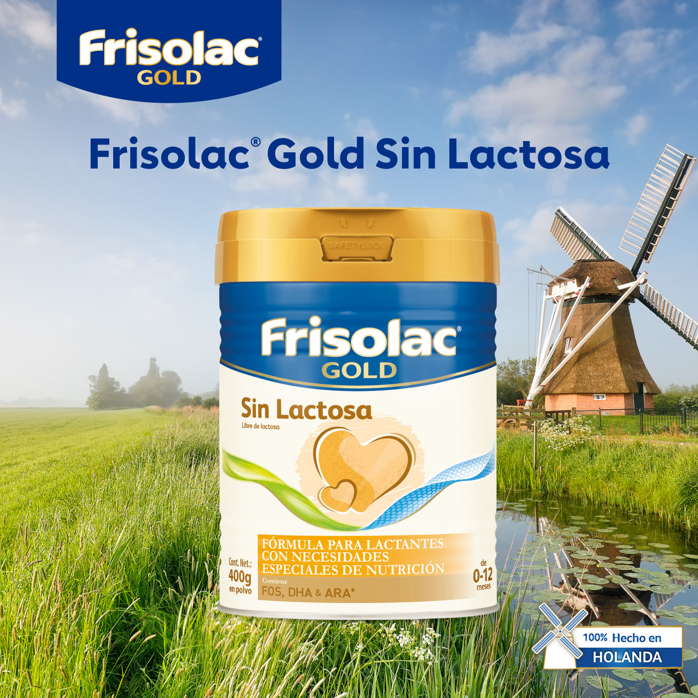 Frisolac Gold Sin Lactosa (0 A 12 Meses) Lata C/ 400 Gr
