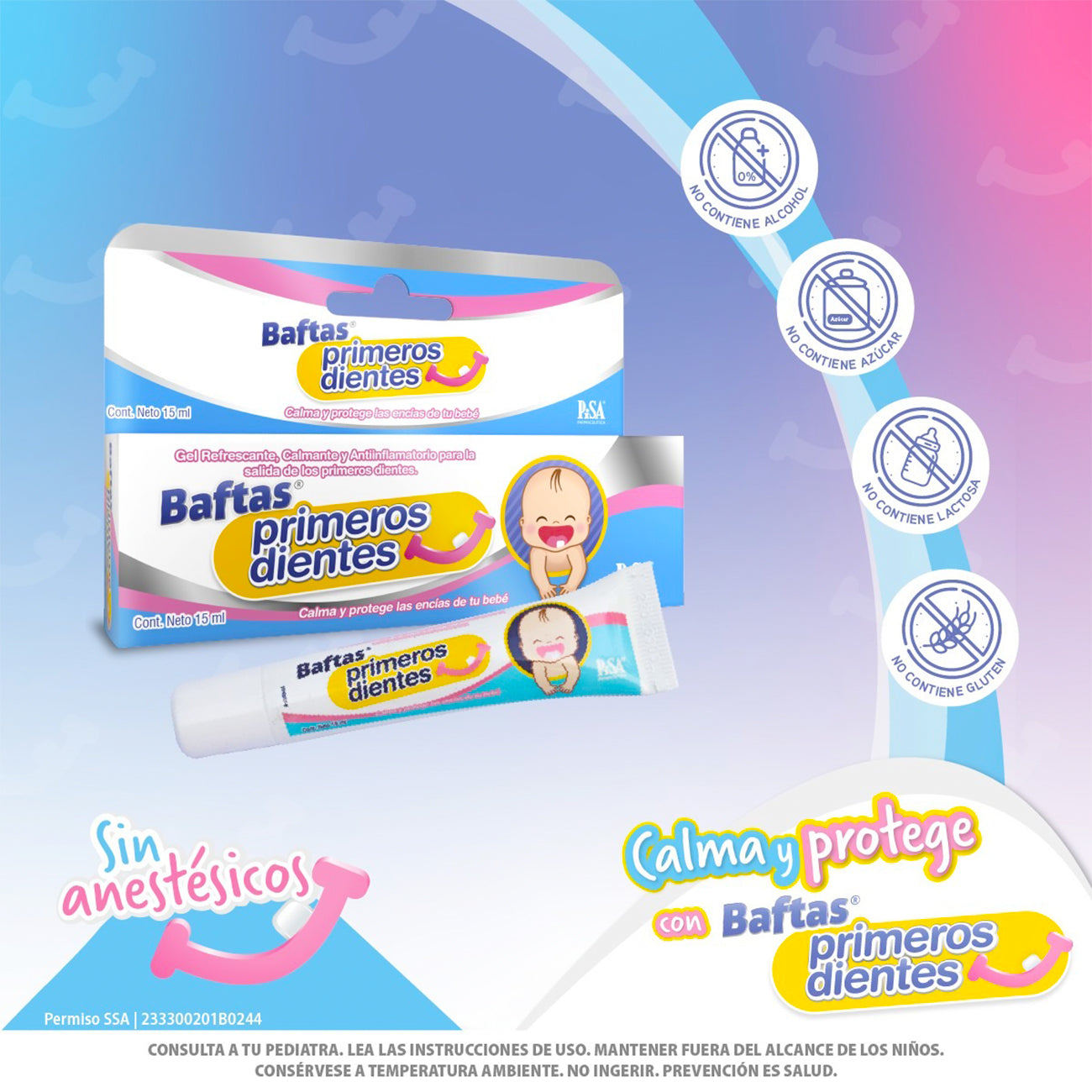 Baftas Primeros Dientes Caja C/Tubo 15ml