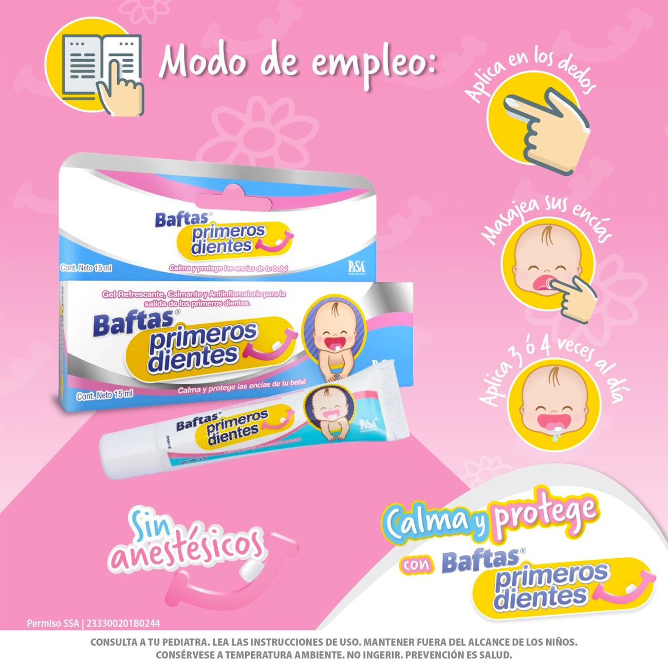 Baftas Primeros Dientes Caja C/Tubo 15ml