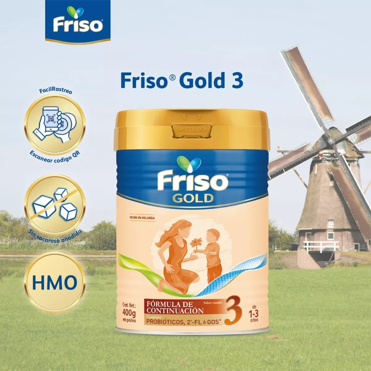 Friso Gold 3 (1-3 Años) Lata C/ 400 Gr