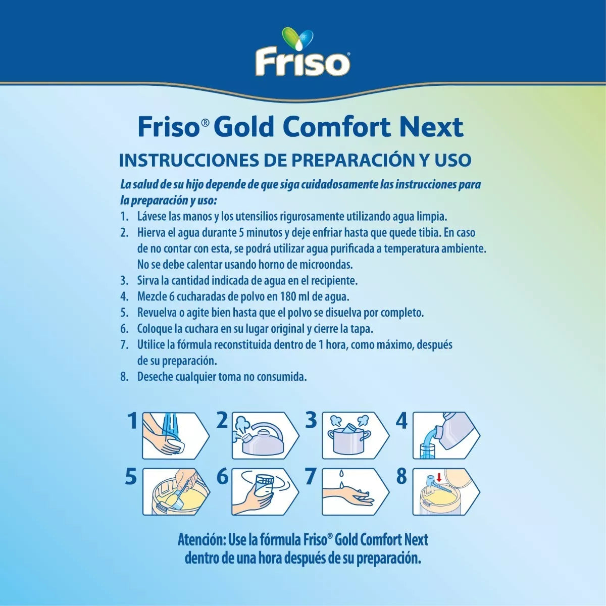 Friso Gold Comfort Next (1 A 3 Años) Lata C/ 400 Gr