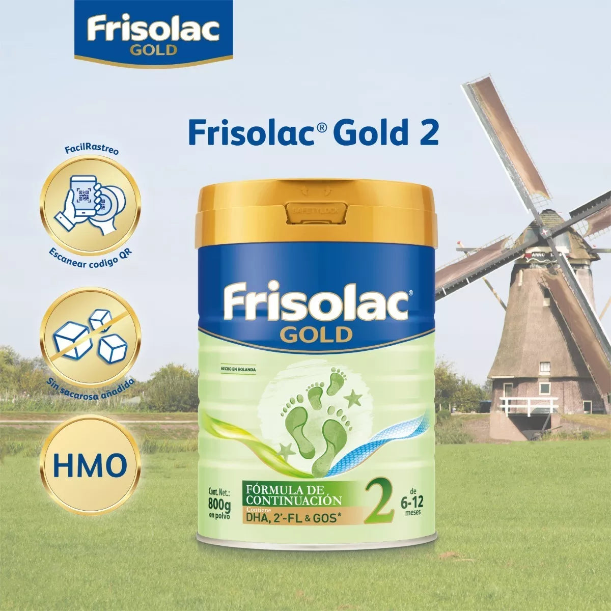 Frisolac Gold 2 (6-12 Meses) Lata C/ 800 Gr