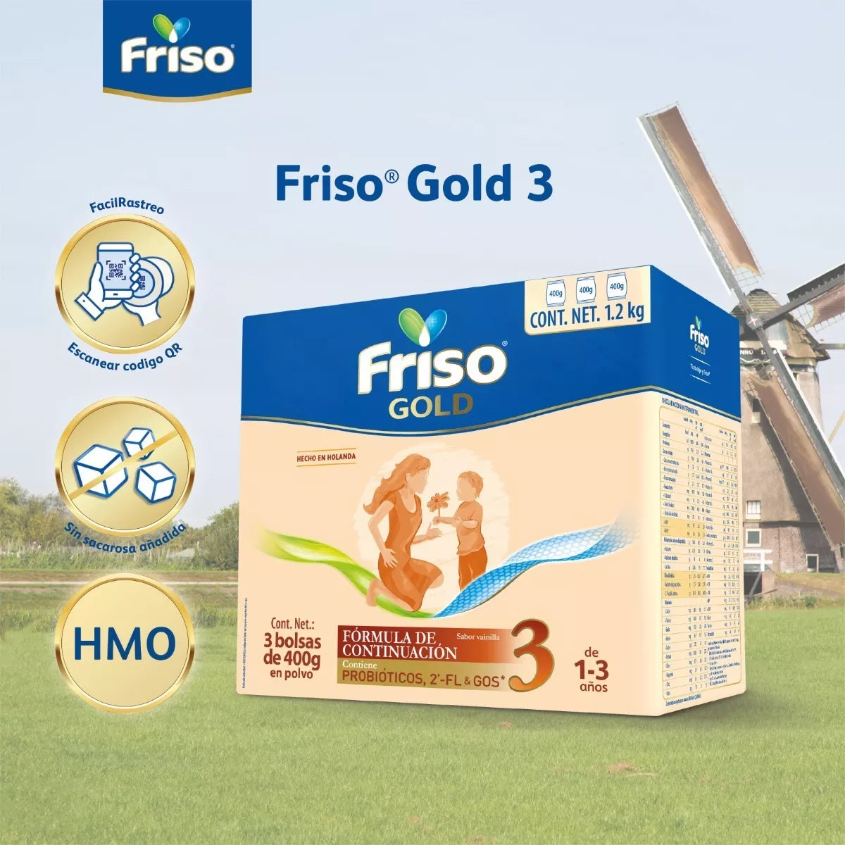 Friso Gold 3 (1-3 Años) Caja C/ 1.2 Kg