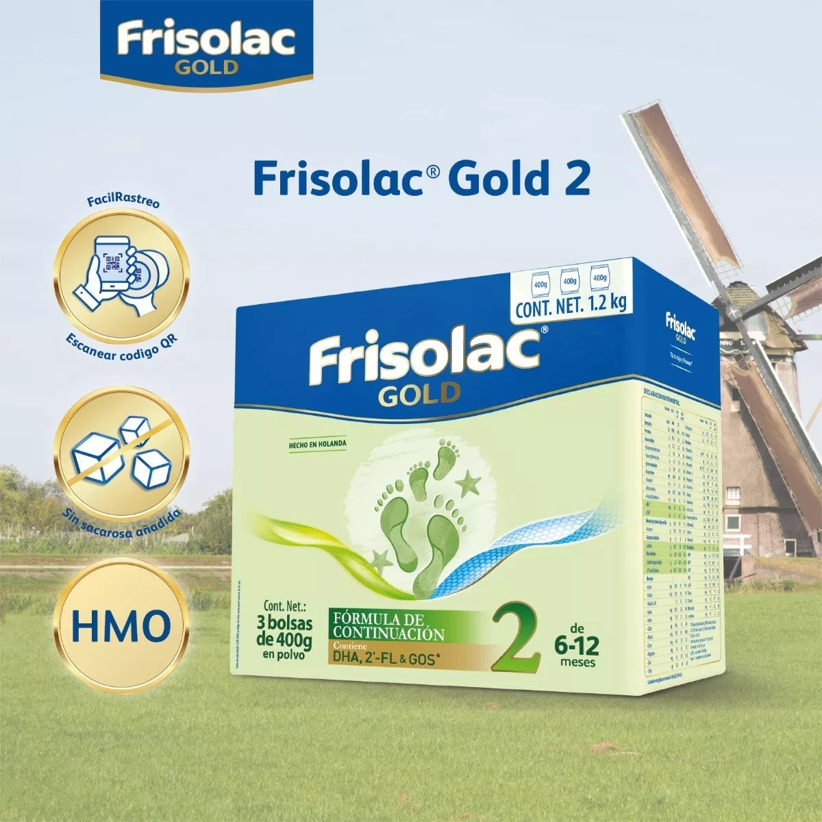 Frisolac Gold 2 (6-12 Meses) 3 Pack 3.6 Kg
