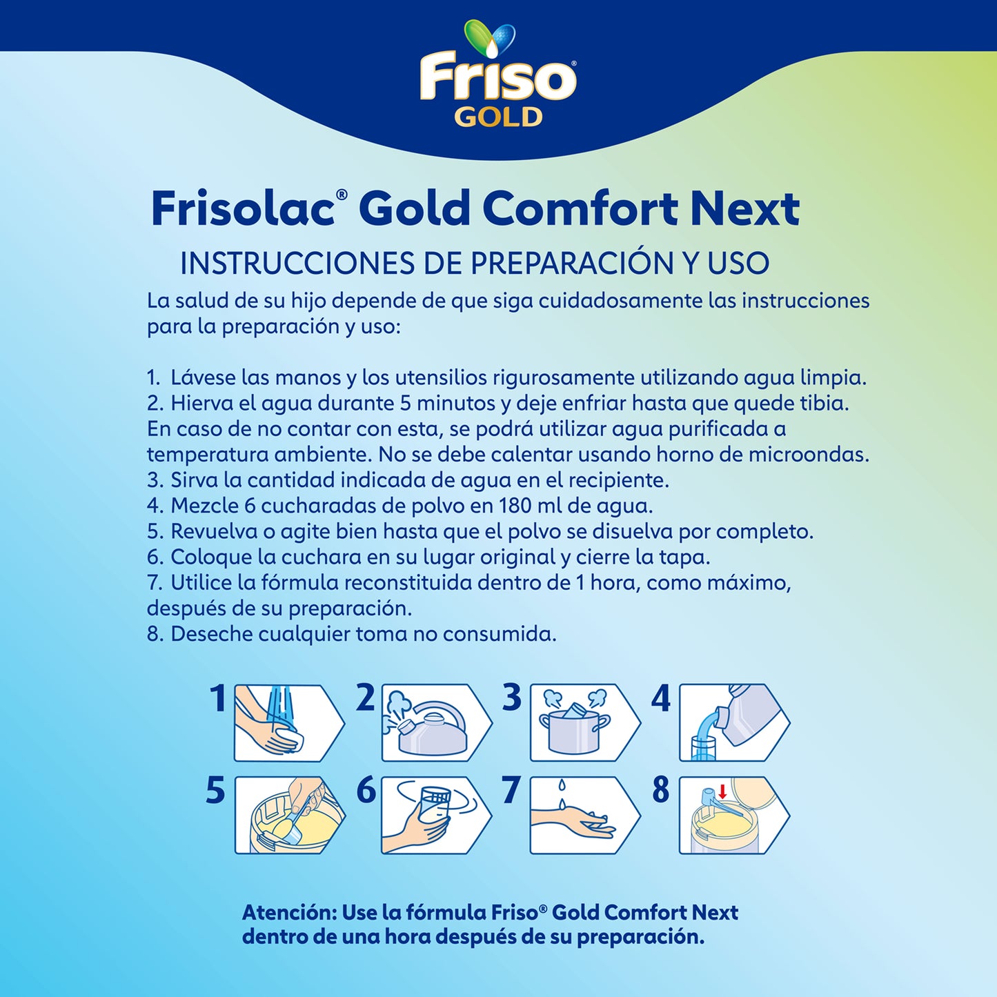 Friso Gold Comfort Next (1 A 3 Años) Pack C/ 1.2 Kg