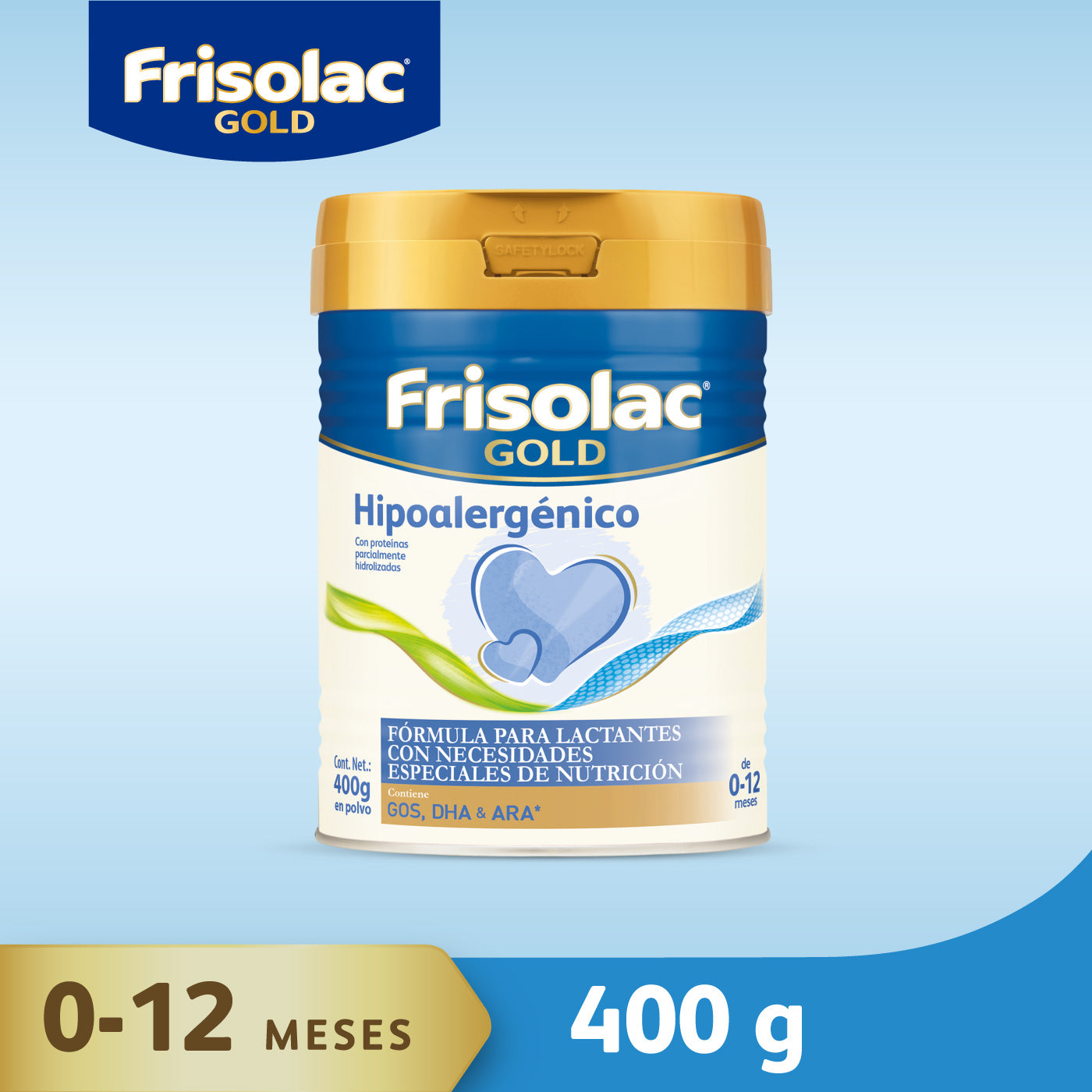 Frisolac Gold Hipoalergénico (0 A 12 Meses) Lata Con 400 Gr