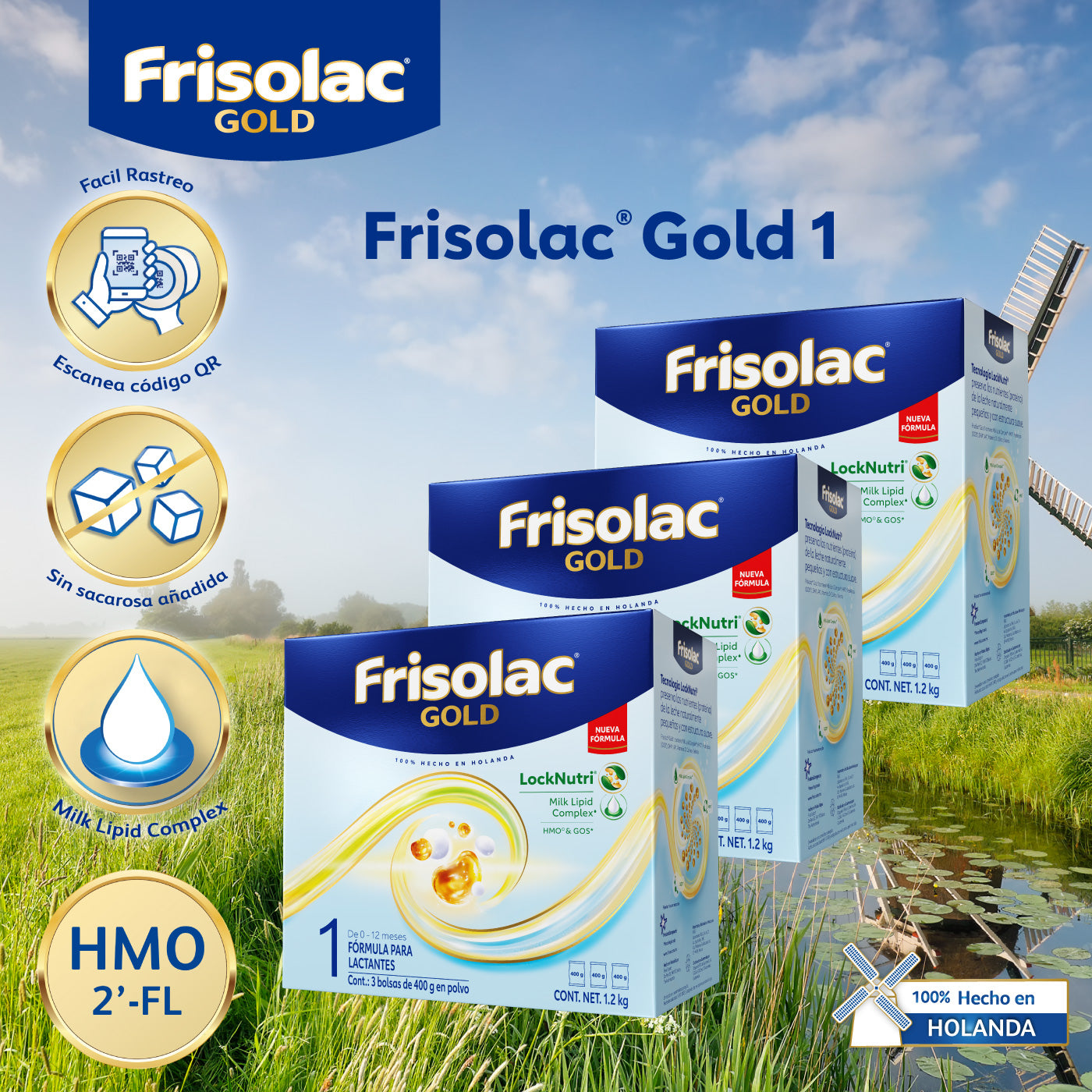 Frisolac Gold 1 (0-6 Meses) 3 Pack 3.6 Kg