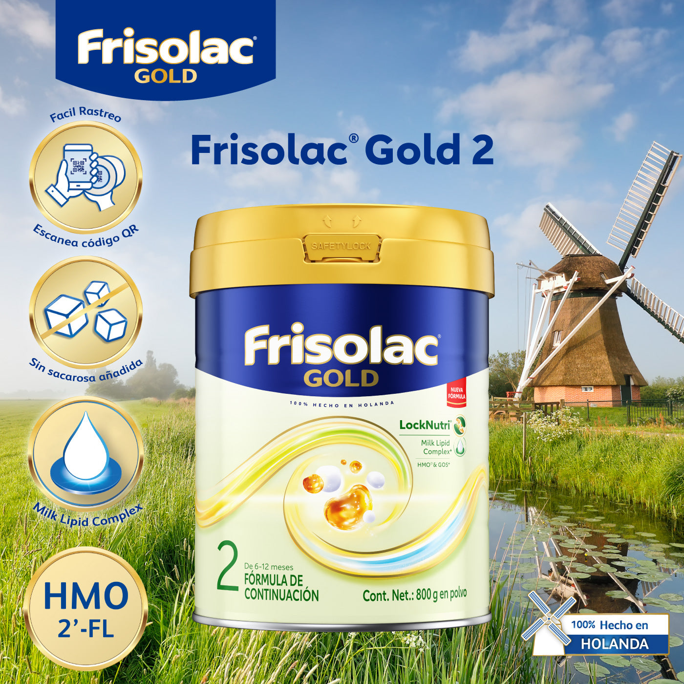 Frisolac Gold 2 (6-12 Meses) Lata C/ 800 Gr