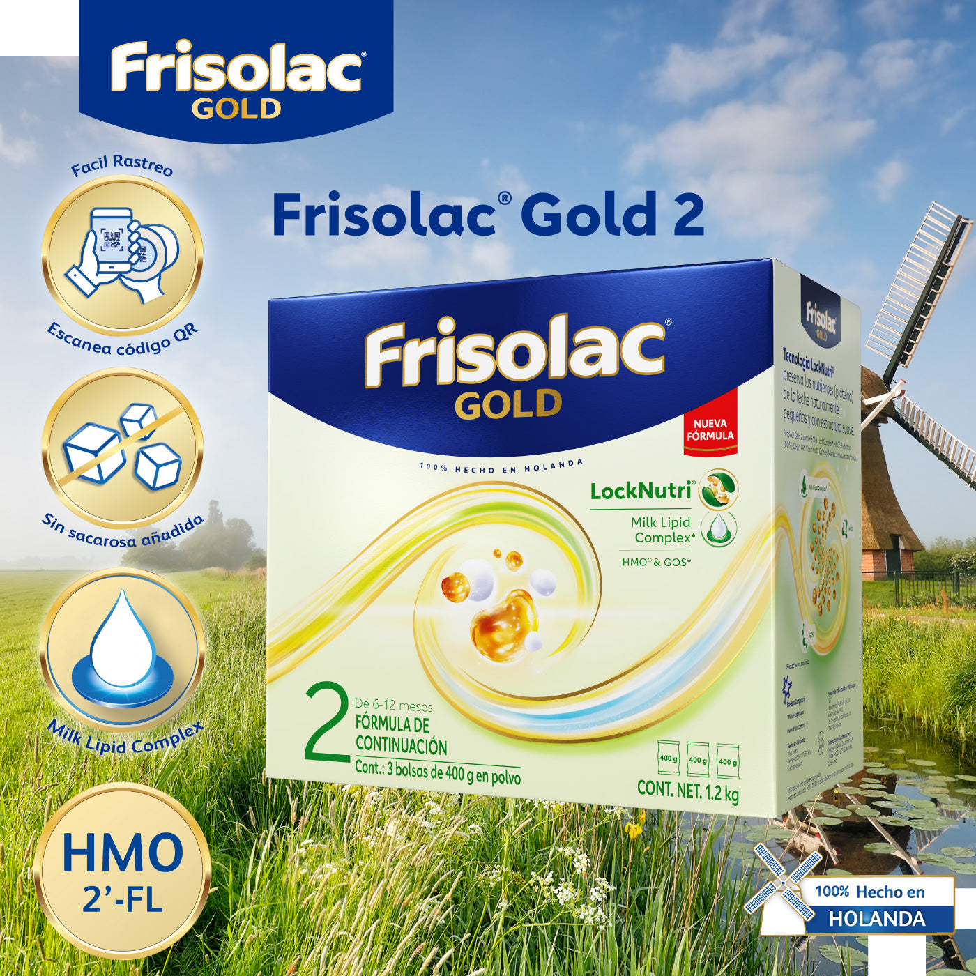Frisolac Gold 2 (6-12 Meses) Caja C/ 1.2 Kg