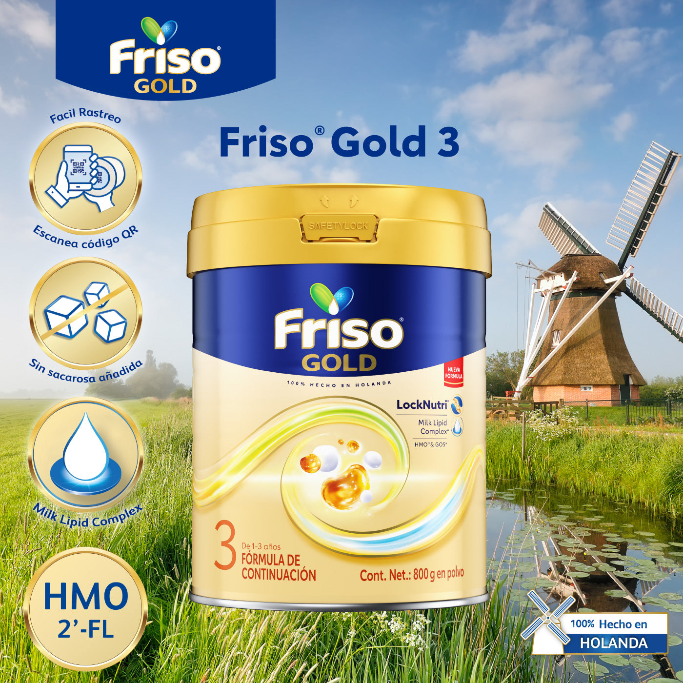 Friso Gold 3 (1-3 Años) Lata C/ 800 Gr
