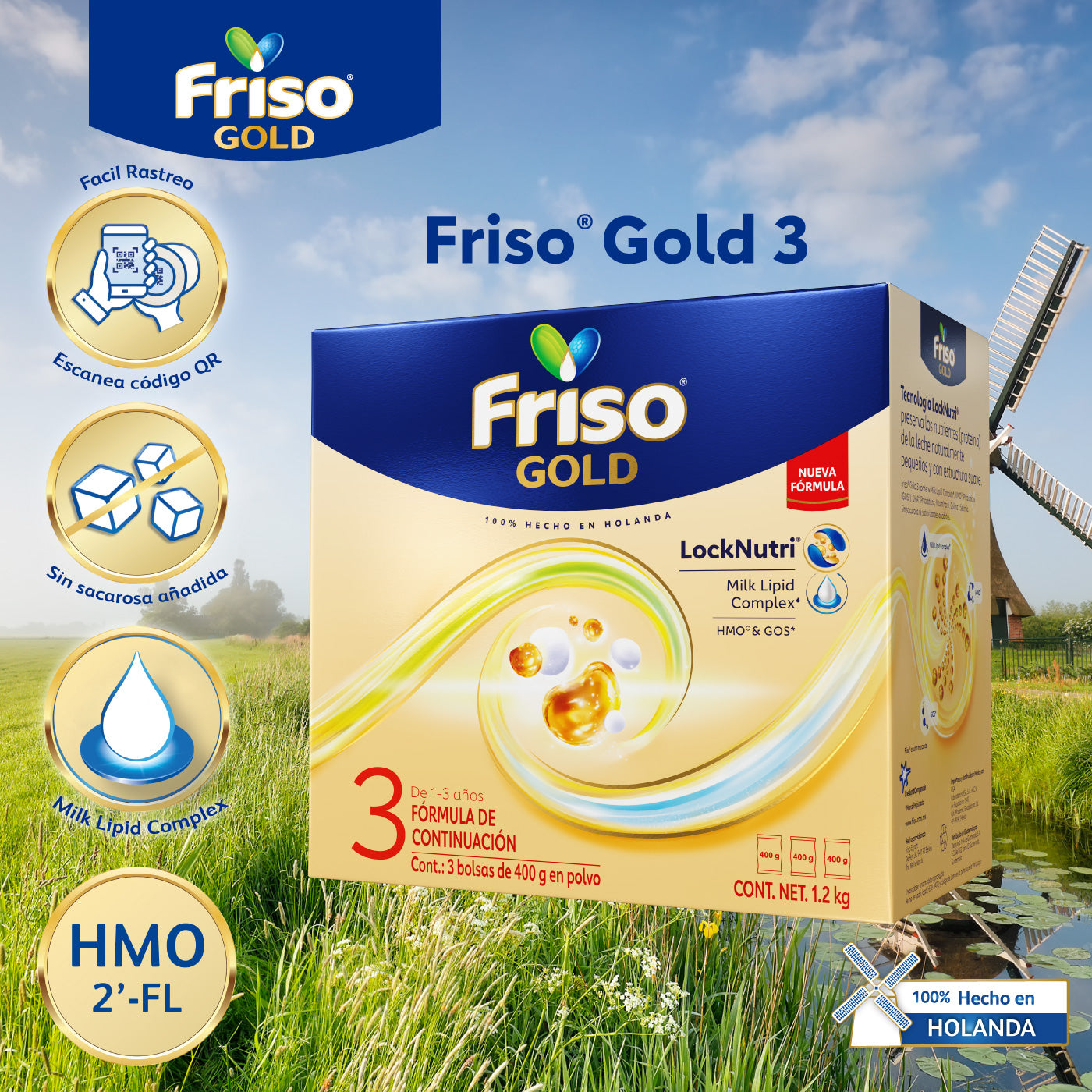 Friso Gold 3 (1-3 Años) Caja C/ 1.2 Kg
