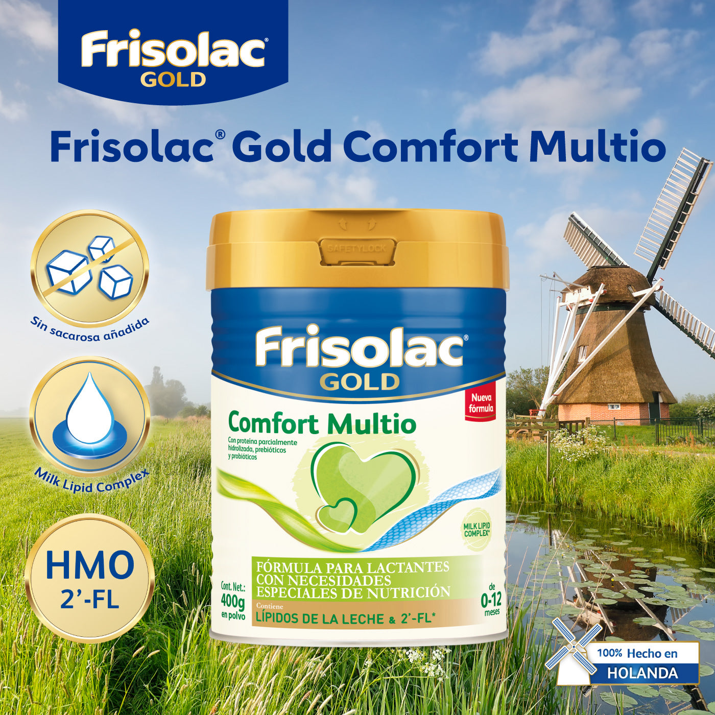 Frisolac Gold Comfort Multio (0-12 Meses) Lata C/ 400 Gr