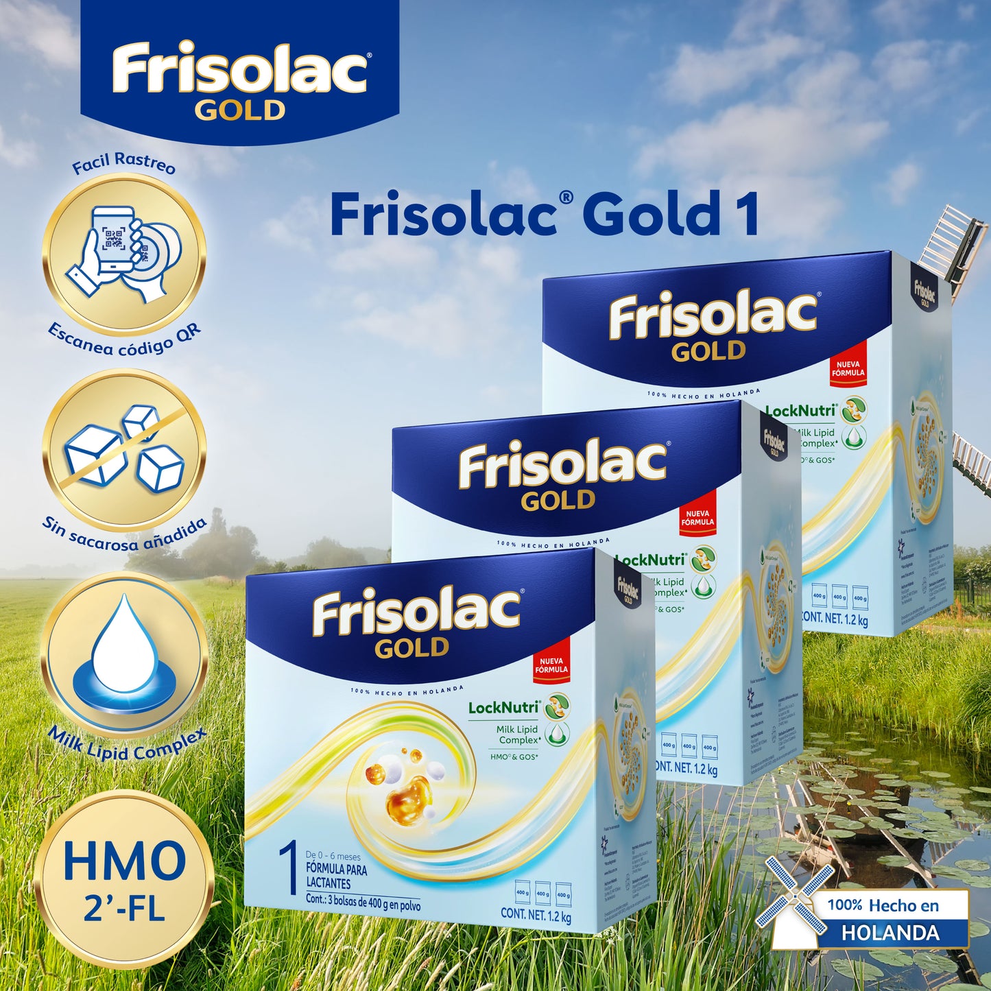 Frisolac Gold 1 (0-6 Meses) 3 Pack 3.6 Kg