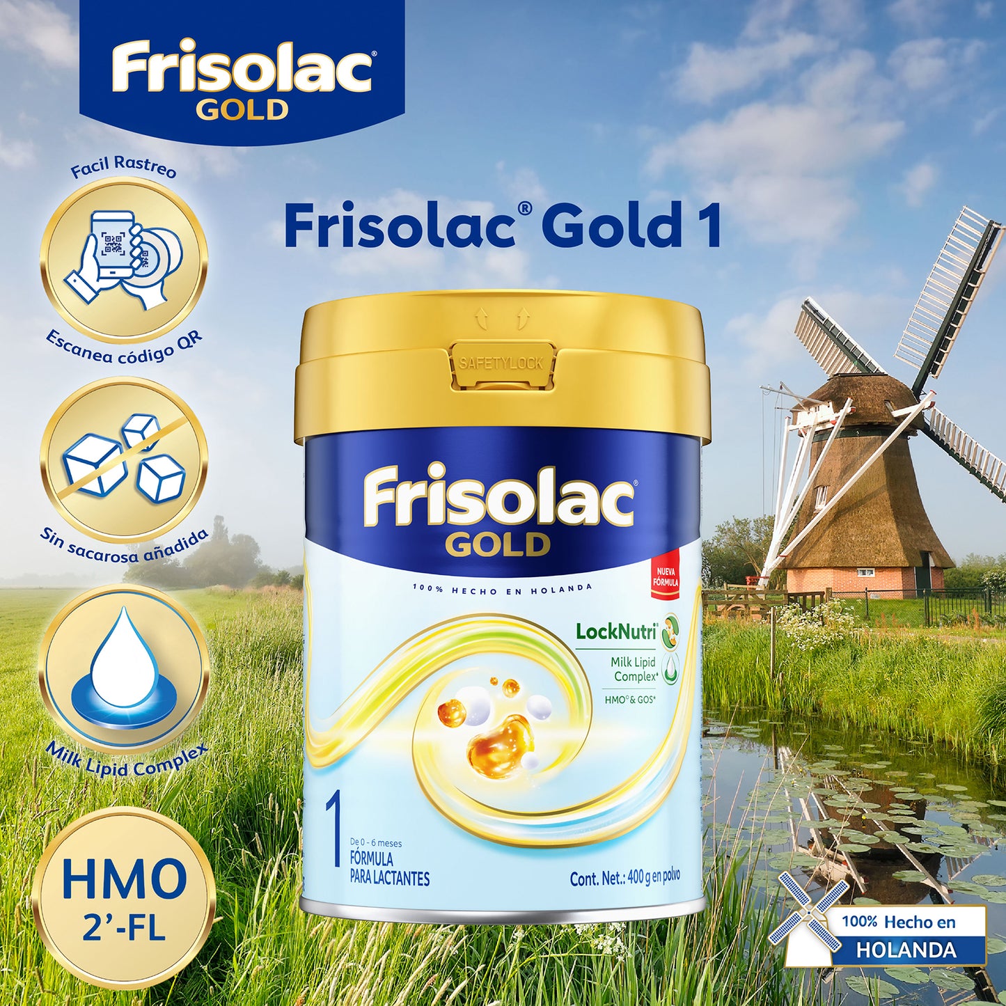 Frisolac Gold 1 (0-12 Meses) Lata C/ 400 Gr