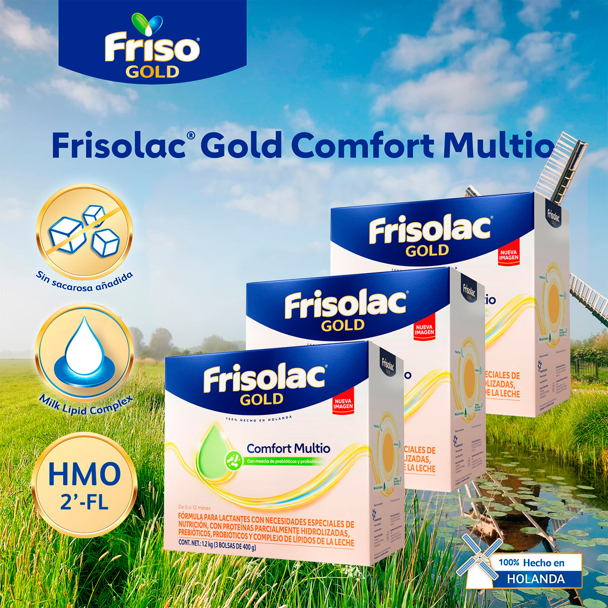 Frisolac Gold Comfort Multio (0-12 Meses) Caja C/ 3.6 Kg