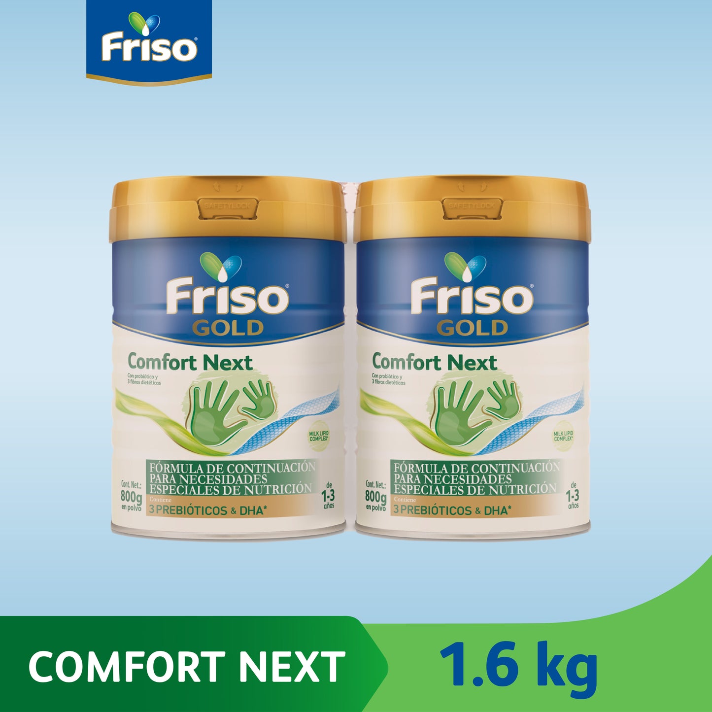 Friso Gold Comfort Next (1 A 3 Años) Lata Pack 1.6 Kg